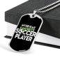 "Kid Soccer Player" Dog Tag And Chain - Engraving & Gold Options!