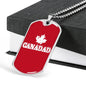 "CANADAD" Dog Tag And Chain - Engraving & Gold Options!