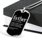 "Father Definition" Dog Tag And Chain - Engraving & Gold Options!