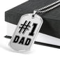 "#1 Dad" - Dog Tag And Chain - Engraving & Gold Options!