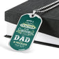 "Being A Teacher And DAD" - Dog Tag And Chain - Engraving & Gold Options!