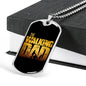 "The Walking Dad" Dog Tag And Chain - Engraving & Gold Options!
