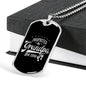 "Promoted to Grandpa" Dog Tag And Chain - Engraving & Gold Options!
