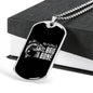 "Bad To The Bone" Dog Tag And Chain - Engraving & Gold Options!