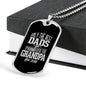 "Best Dads Promoted To Grandpa" Dog Tag And Chain - Engraving & Gold Options!