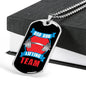 "Dad Bod Lifting Team" Dog Tag And Chain - Engraving & Gold Options!