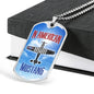 "N American Mustang" Dog Tag And Chain - Engraving & Gold Options!
