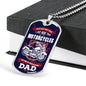 "What Dad Loves More Than Motorcycles" - Dog Tag And Chain - Engraving & Gold Options!