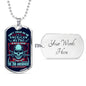 "Don't Tread On Me 2 A" - Dog Tag And Chain - Engraving & Gold Options!