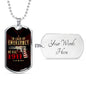 "In Case Of Emergency Dial 1911" - Dog Tag And Chain - Engraving & Gold Options!