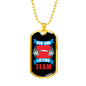 "Dad Bod Lifting Team" Dog Tag And Chain - Engraving & Gold Options!