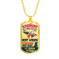 "U.S. Woman Veteran" Dog Tag And Chain - Engraving & Gold Options!