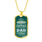 "Being A Teacher And DAD" - Dog Tag And Chain - Engraving & Gold Options!