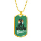 "Best Buckin' Dad Ever" Dog Tag And Chain - Engraving & Gold Options!