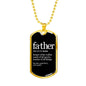"Father Definition" Dog Tag And Chain - Engraving & Gold Options!