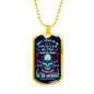 "Don't Tread On Me 2 A" - Dog Tag And Chain - Engraving & Gold Options!