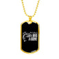 "Bad To The Bone" Dog Tag And Chain - Engraving & Gold Options!