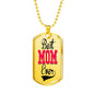 "Best Mom Ever" Dog Tag And Chain - Engraving & Gold Options!