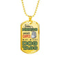 "Some Heros Wear Capes" Dog Tag And Chain - Engraving & Gold Options!
