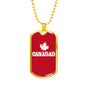 "CANADAD" Dog Tag And Chain - Engraving & Gold Options!