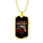 "In Case Of Emergency Dial 1911" - Dog Tag And Chain - Engraving & Gold Options!