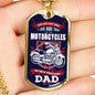 "What Dad Loves More Than Motorcycles" - Dog Tag And Chain - Engraving & Gold Options!