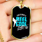 "Reel Cool Dad" Dog Tag And Chain - Engraving & Gold Options!