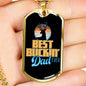 "Best Buckin' Dad Ever" Dog Tag And Chain - Engraving & Gold Options!