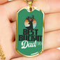"Best Buckin' Dad Ever" Dog Tag And Chain - Engraving & Gold Options!