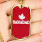 "CANADAD" Dog Tag And Chain - Engraving & Gold Options!