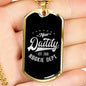 "New Daddy Rookie" Dog Tag And Chain - Engraving & Gold Options!