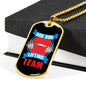 "Dad Bod Lifting Team" Dog Tag And Chain - Engraving & Gold Options!