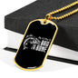"Bad To The Bone" Dog Tag And Chain - Engraving & Gold Options!