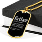 "Father Definition" Dog Tag And Chain - Engraving & Gold Options!