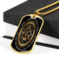 "Turn Back Time" Dog Tag And Chain - Engraving & Gold Options!