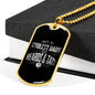 "Coolest Dads Have Beards & Tats" Dog Tag And Chain - Engraving & Gold Options!