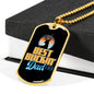 "Best Buckin' Dad Ever" Dog Tag And Chain - Engraving & Gold Options!