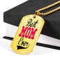 "Best Mom Ever" Dog Tag And Chain - Engraving & Gold Options!