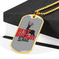 "Best Buckin' Dad" Dog Tag And Chain - Engraving & Gold Options!