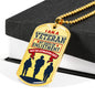 "I am a Veteran" Dog Tag And Chain - Engraving & Gold Options!