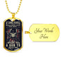 "If People Would Raise Their Kids Right" - Dog Tag And Chain - Engraving & Gold Options!