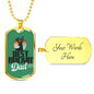 "Best Buckin' Dad Ever" Dog Tag And Chain - Engraving & Gold Options!