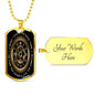 "Turn Back Time" Dog Tag And Chain - Engraving & Gold Options!