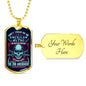 "Don't Tread On Me 2 A" - Dog Tag And Chain - Engraving & Gold Options!