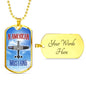 "N American Mustang" Dog Tag And Chain - Engraving & Gold Options!