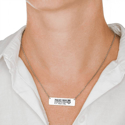 Police Mom Bar Necklace