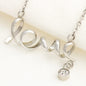 Love Pendant Necklace with Cubic Zirconia