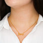 Love Pendant Necklace with Cubic Zirconia