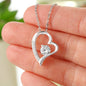 Mom From Son Cubic Zirconia Heart Pendant Necklace