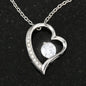 Mom From Son Cubic Zirconia Heart Pendant Necklace